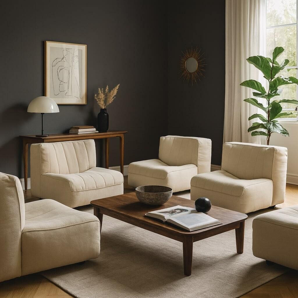 Vintage Arflex 9000 fauteuils, stof, ontwerp Tito Agnoli, jaren 1970 photo furniture