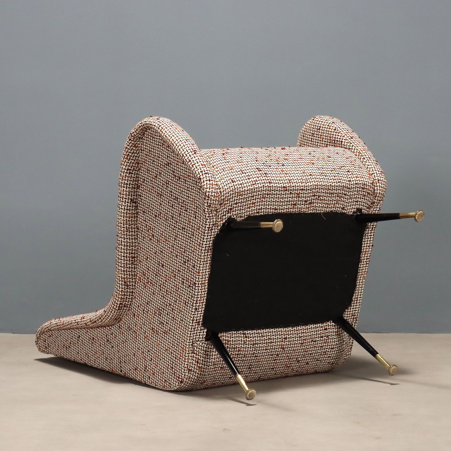 photo furniture Vintage Armchair Foam Metal Brass Design Italy 1960s