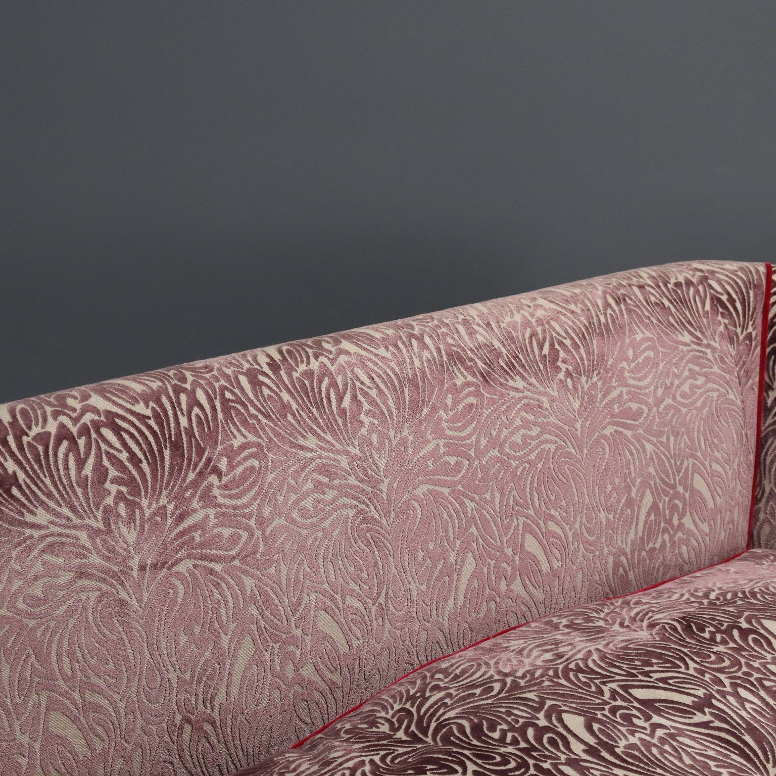Antique Sofa Velvet Walnut Painted Beech Italy XX Century photo Furniture