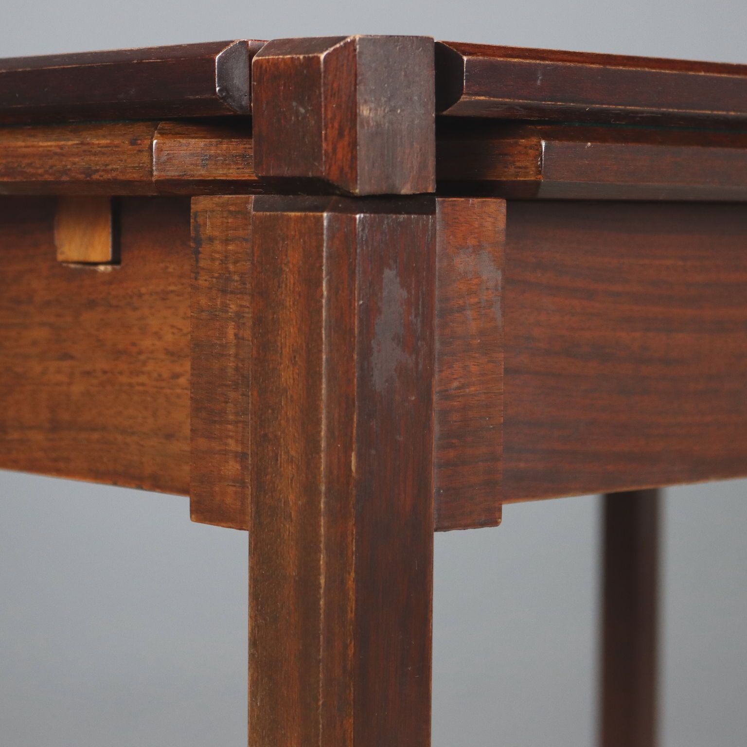 Vintage Game Table Exotic Woods Veneer Design Italy 1960s photo vinterior