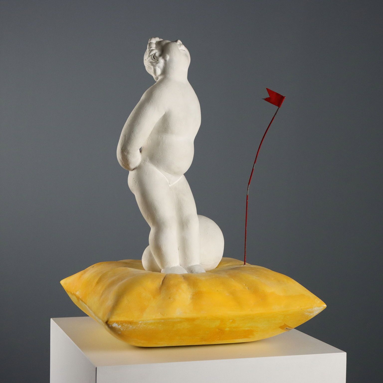 Contemporary Sculpture Signed Walter Guidobaldi Plaster XX Century