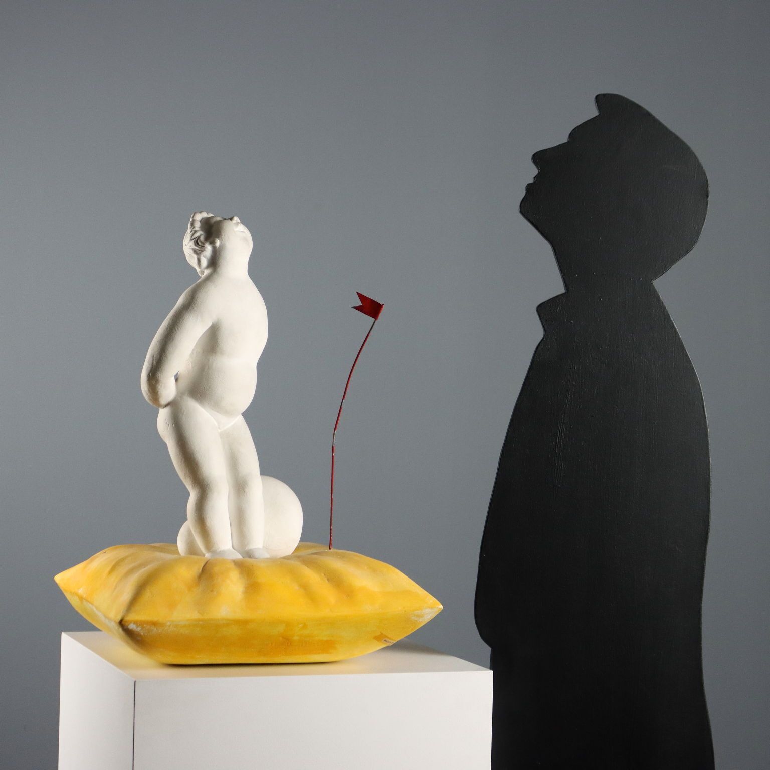 Sculpture contemporaine signée Walter Guidobaldi, plâtre, XXe siècle photo furniture