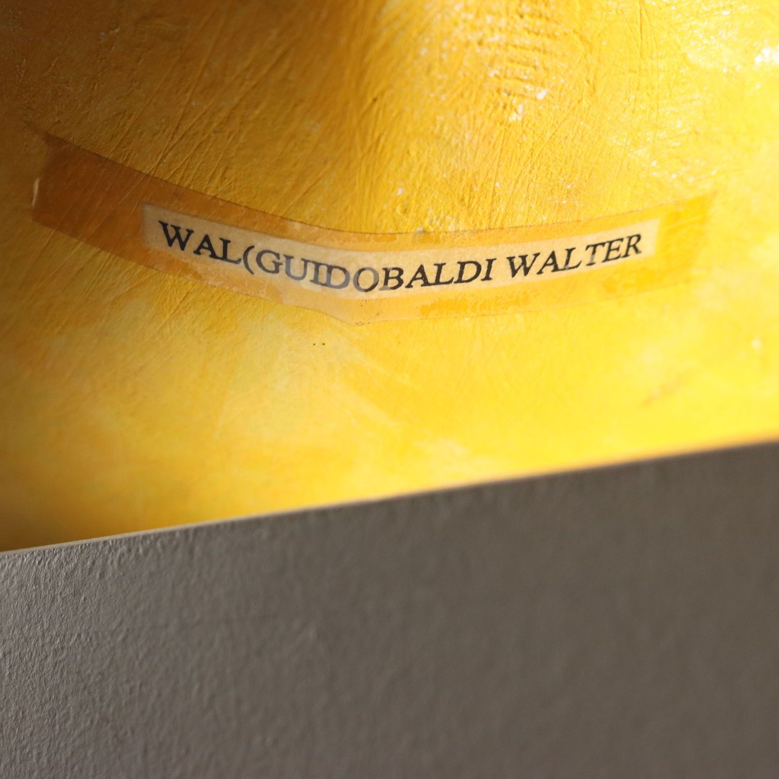 Sculpture contemporaine signée Walter Guidobaldi, plâtre, XXe siècle photo vintage
