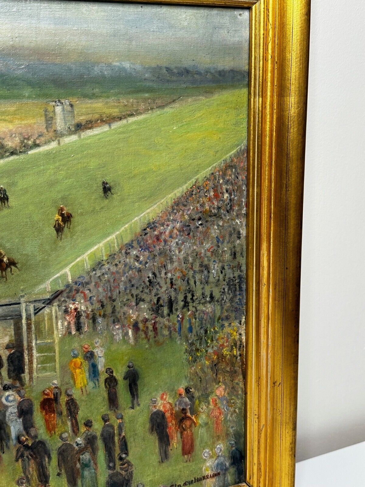 Oil Painting Ariostar Winning At Royal Ascot In The Manner Of Lionel Edwards photo Art