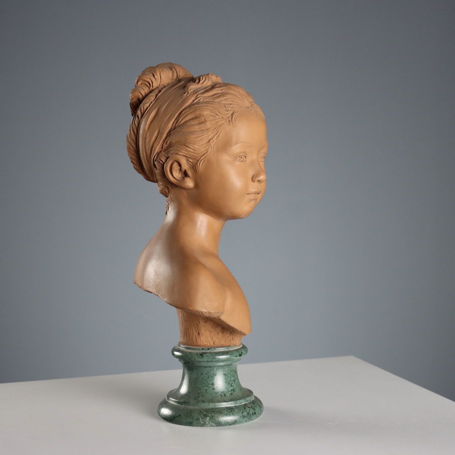 Antique Terracotta Busts By Jean Antoine Houdon Posthumous Copy photo Home Decor