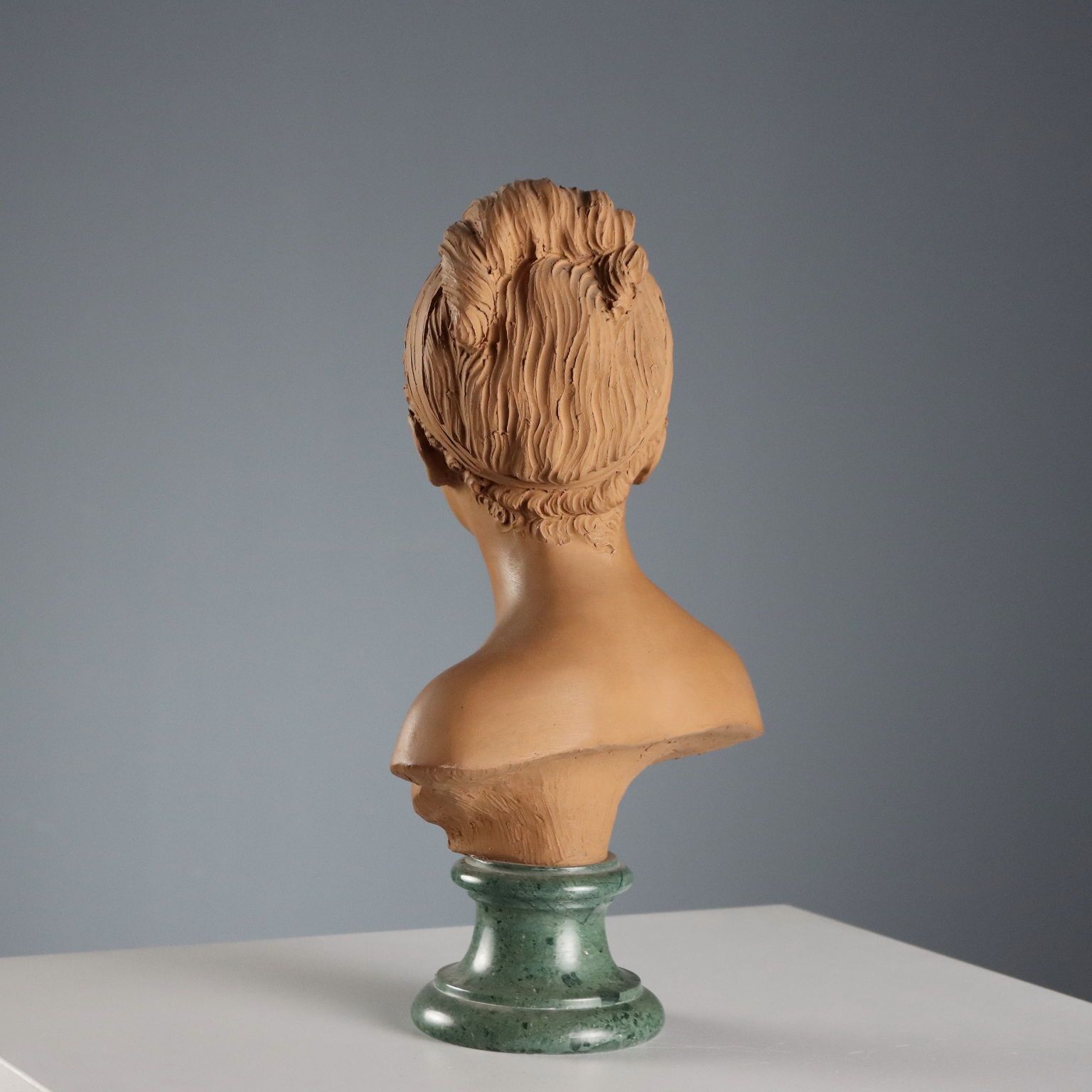 Antique Terracotta Busts By Jean Antoine Houdon Posthumous Copy photo 810.0