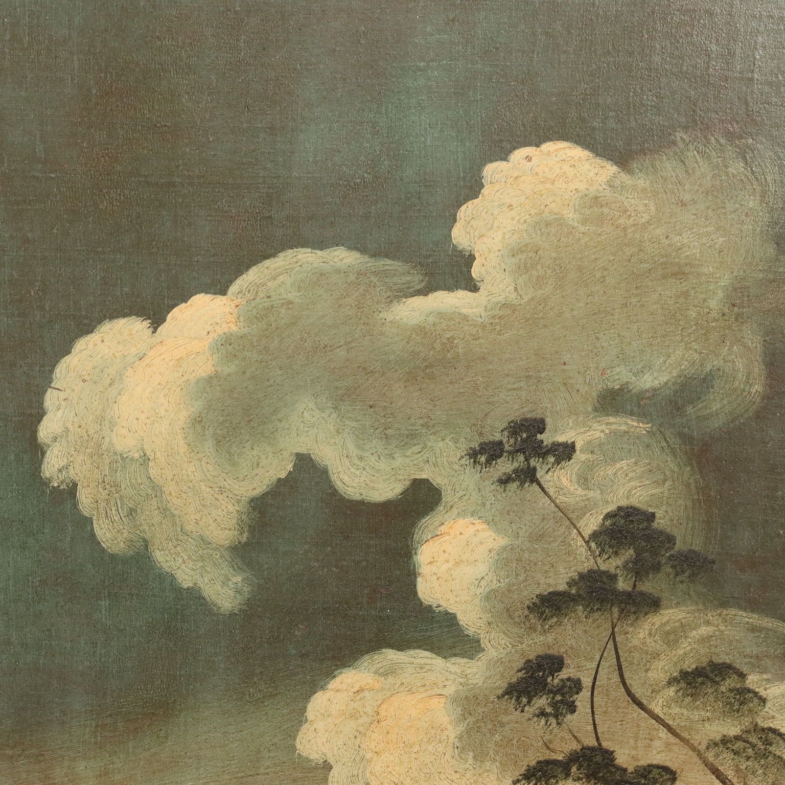 photo for sale Antique Painting Architectural Landscape Oil On Canvas XVIII Century