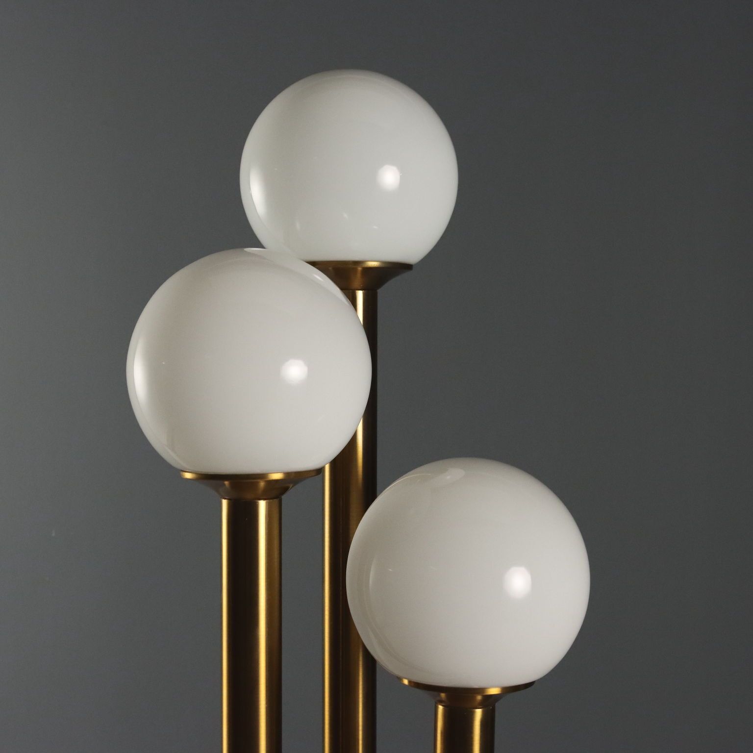 Vintage Floor Lamp Metal Glass Design Italy 1970s 1980s photo vinterior