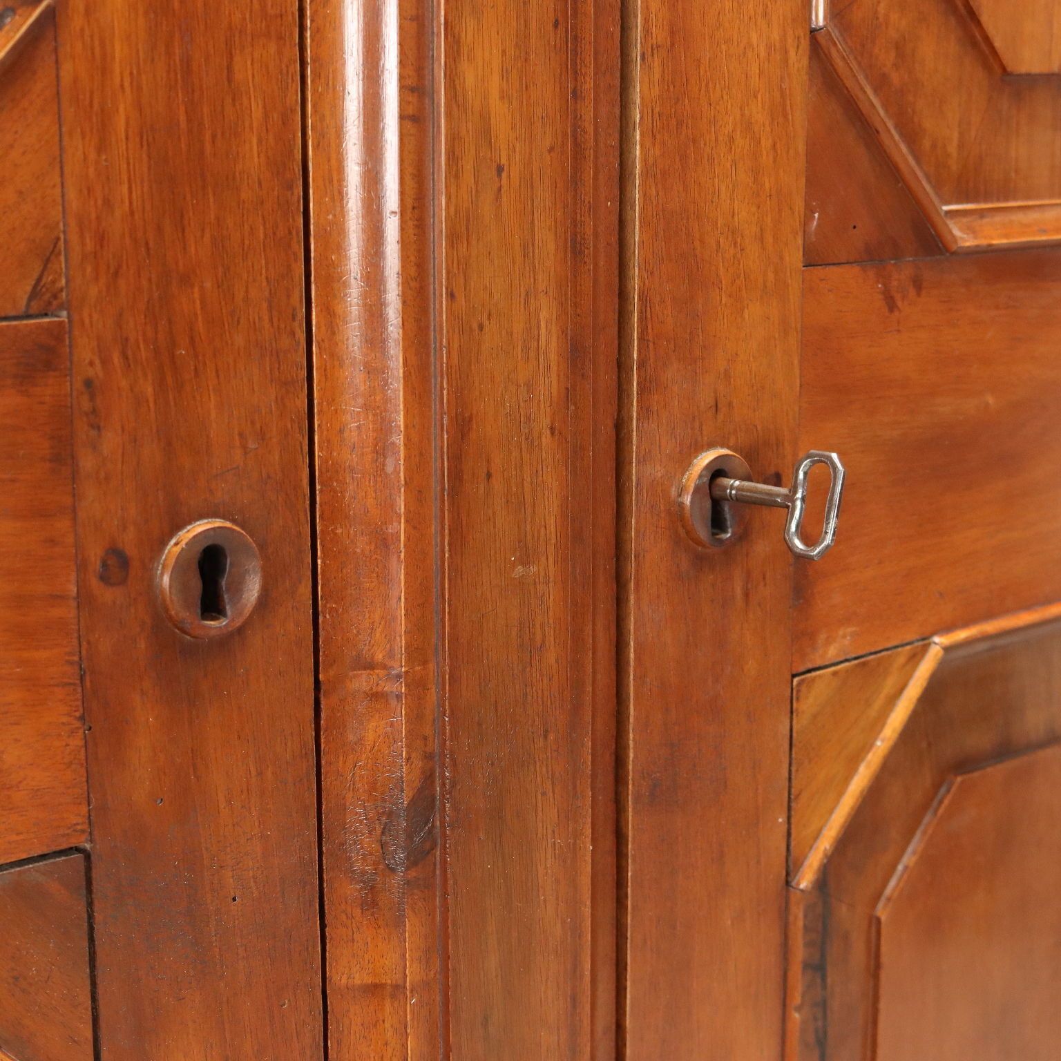 photo for sale Antique Wardrobe Umbertino Walnut Poplar Italy XIX Century