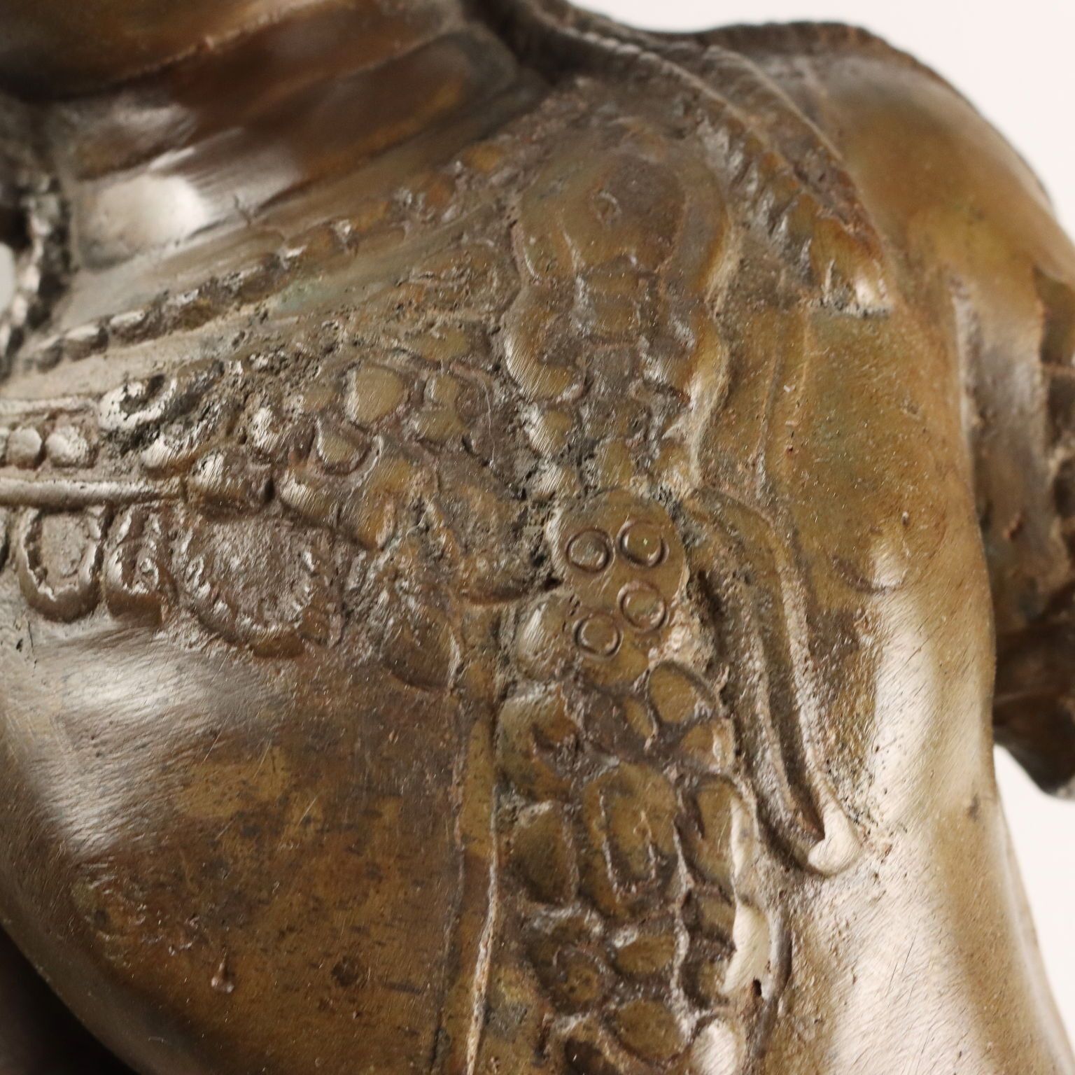 Antique Bronze Sculpture Bodhisattva Cambodia XX Century photo vinterior