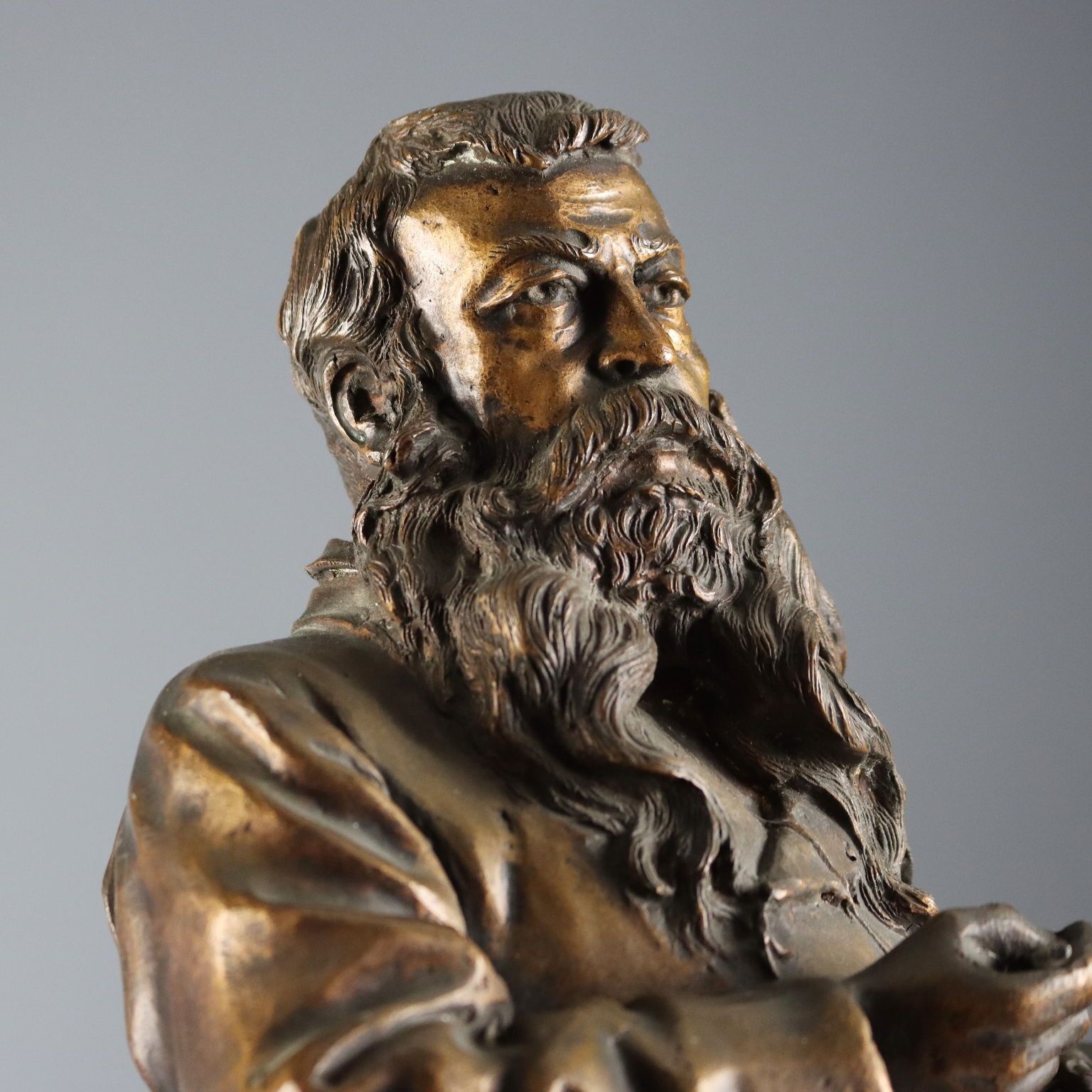 Antique Sculpture Bronze Painted Vincenzo Gemito XX Century photo Home Decor