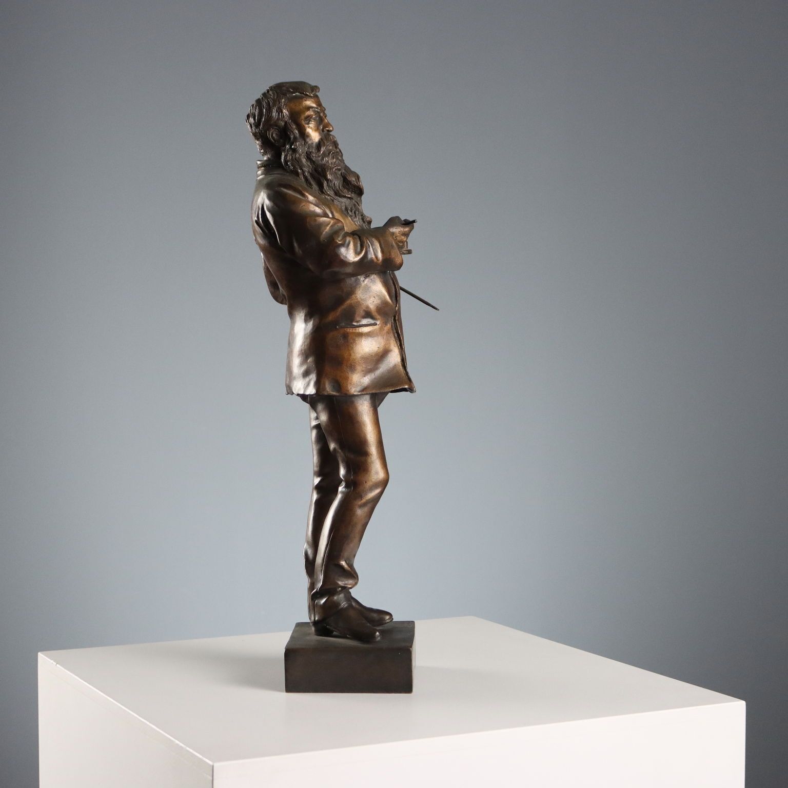 Antique Sculpture Bronze Painted Vincenzo Gemito XX Century photo buy