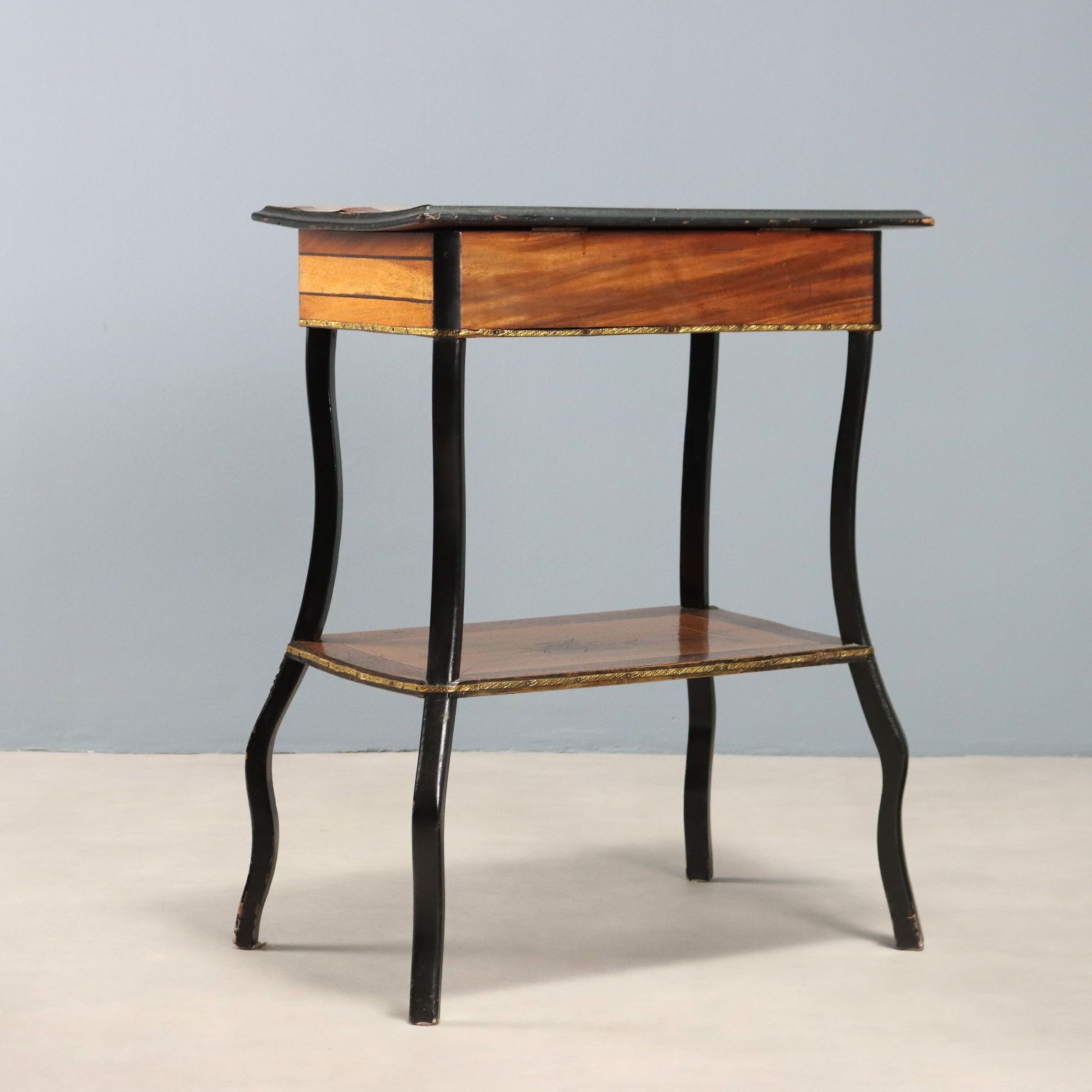 Furniture Antique Sewing Table Various Wood Essences XIX Century photo