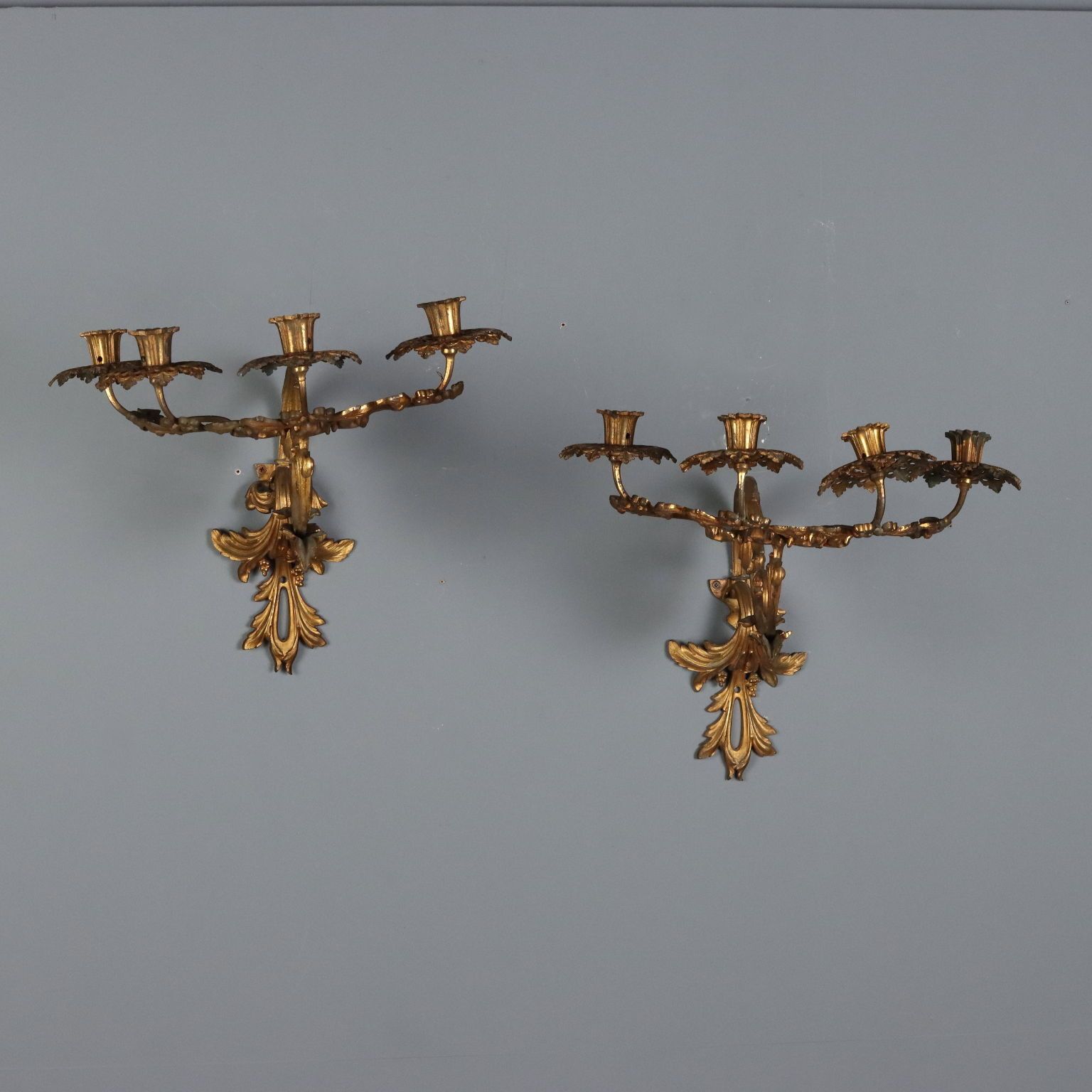 Paire d'appliques de style baroque photo for sale