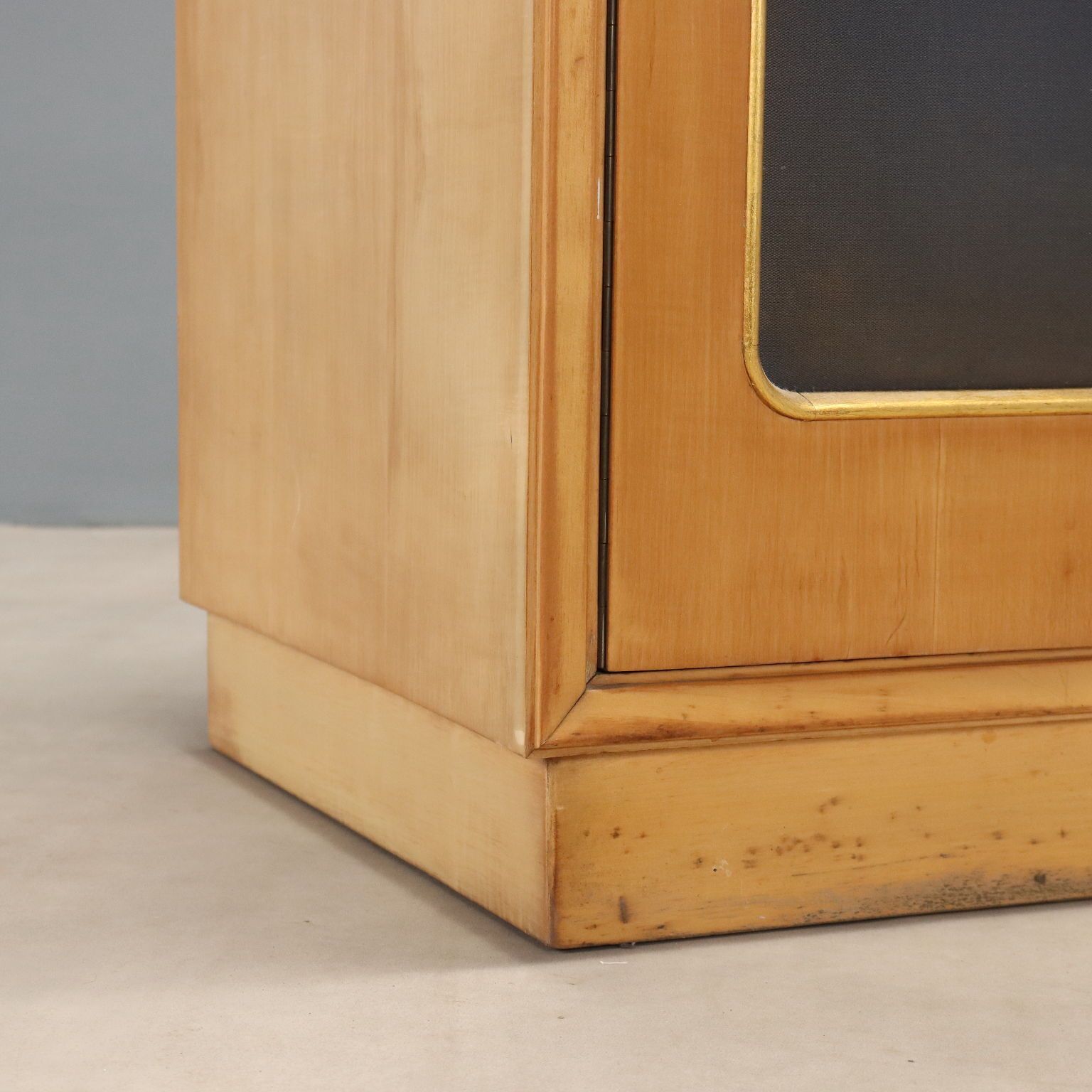 Furniture Vintage Wardrobe Maple Veneer Design Italy 1950s photo
