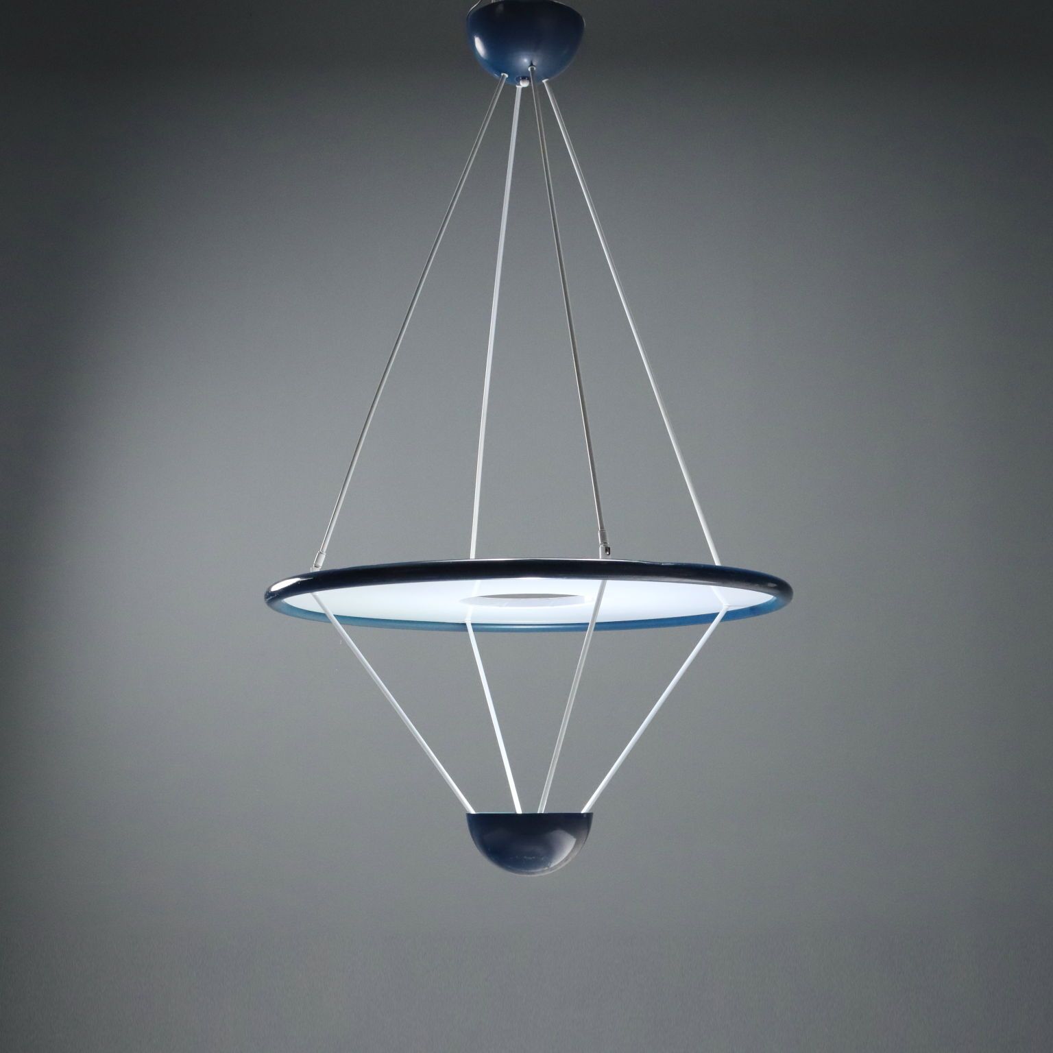 Lustre vintage Zonca en métal émaillé, Italie, années 1980