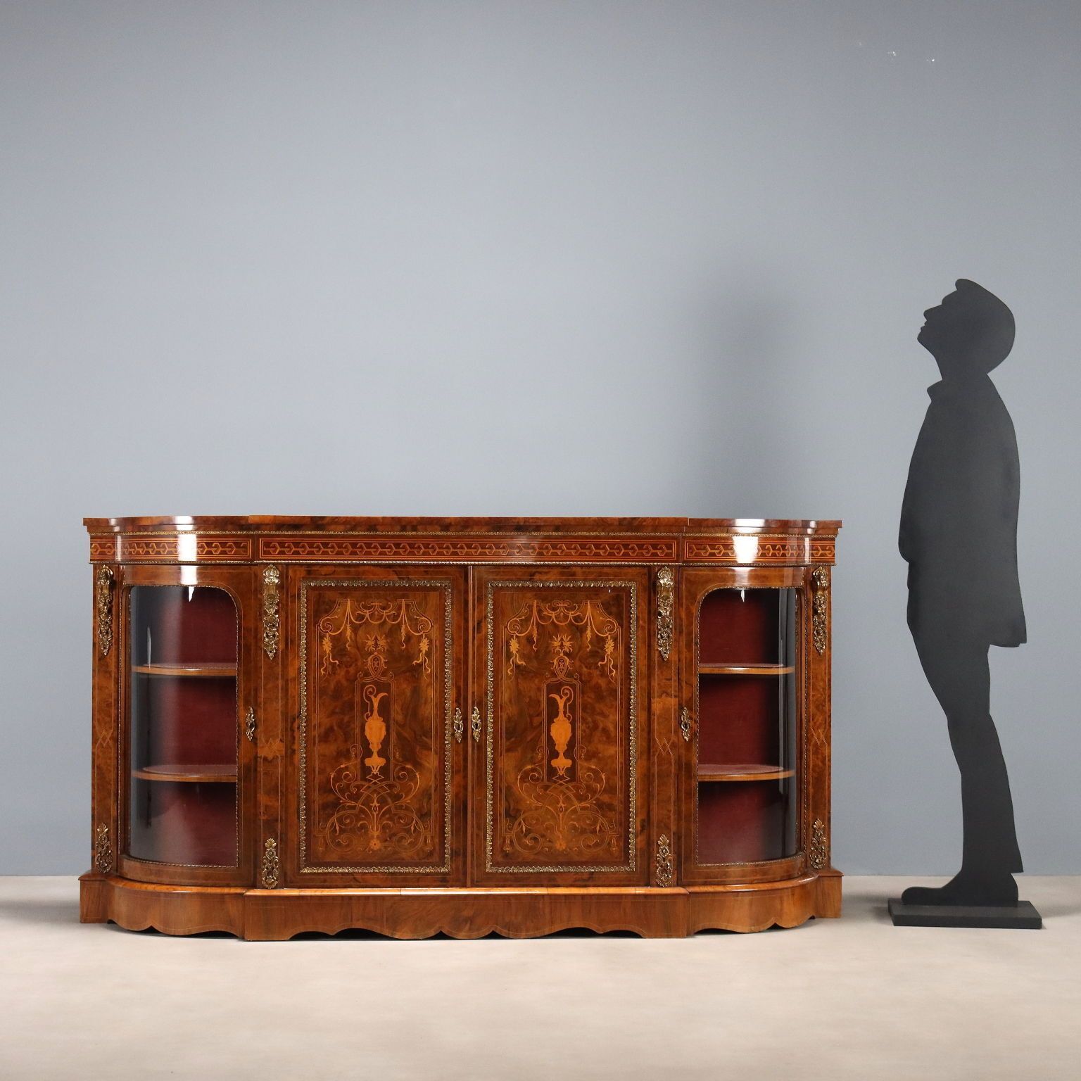 Antique Cabinet Walnut Burl Inlays United Kingdom XIX Century photo for sale