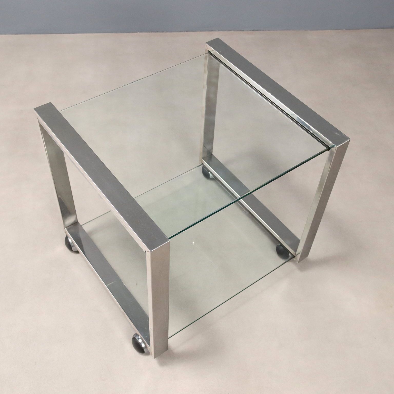 Vintage Kitchen Carts Glass With Wheels Design Italy 1970s photo buy