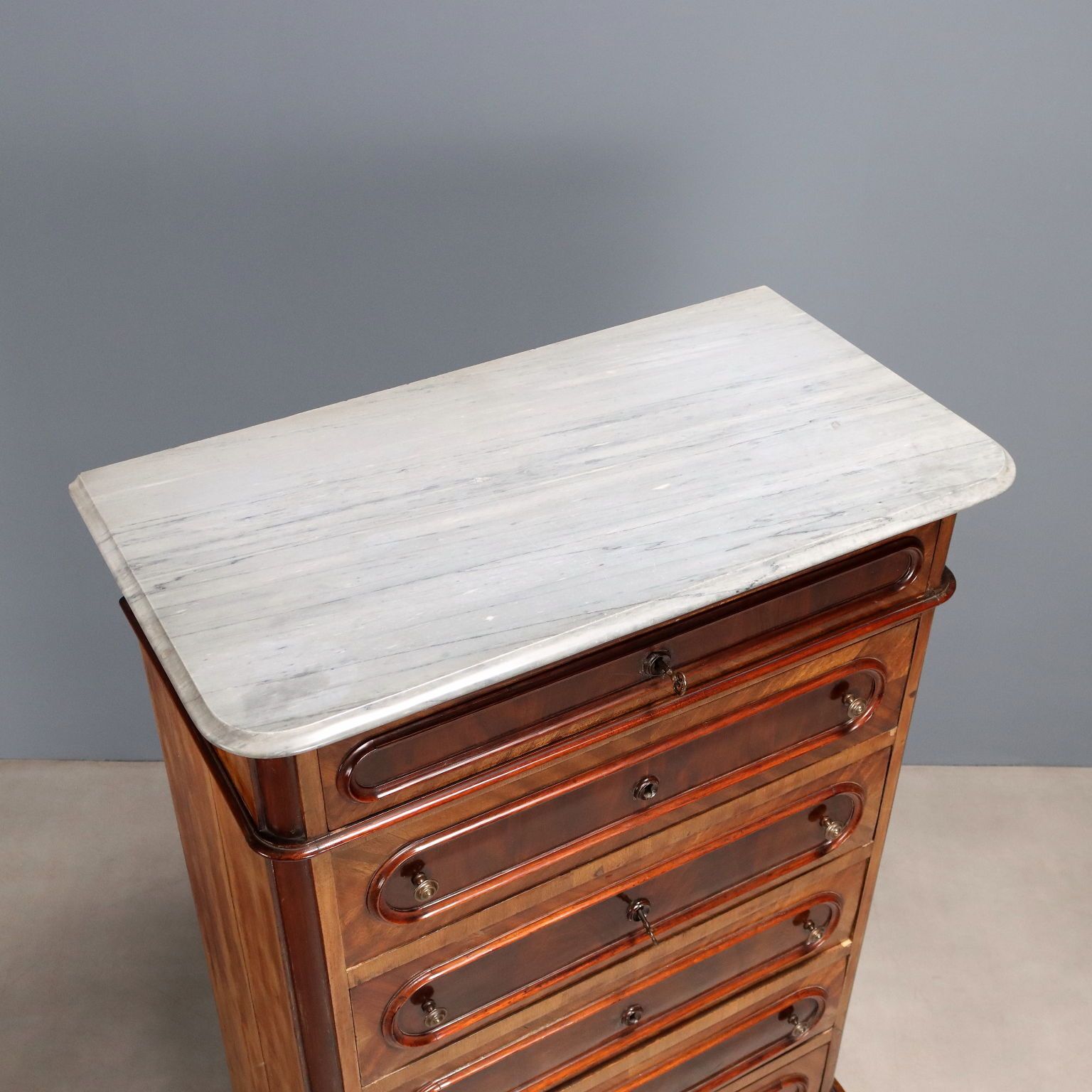 photo furniture Antieke Ladekast Kersenhout 6 Lades 19e Eeuw