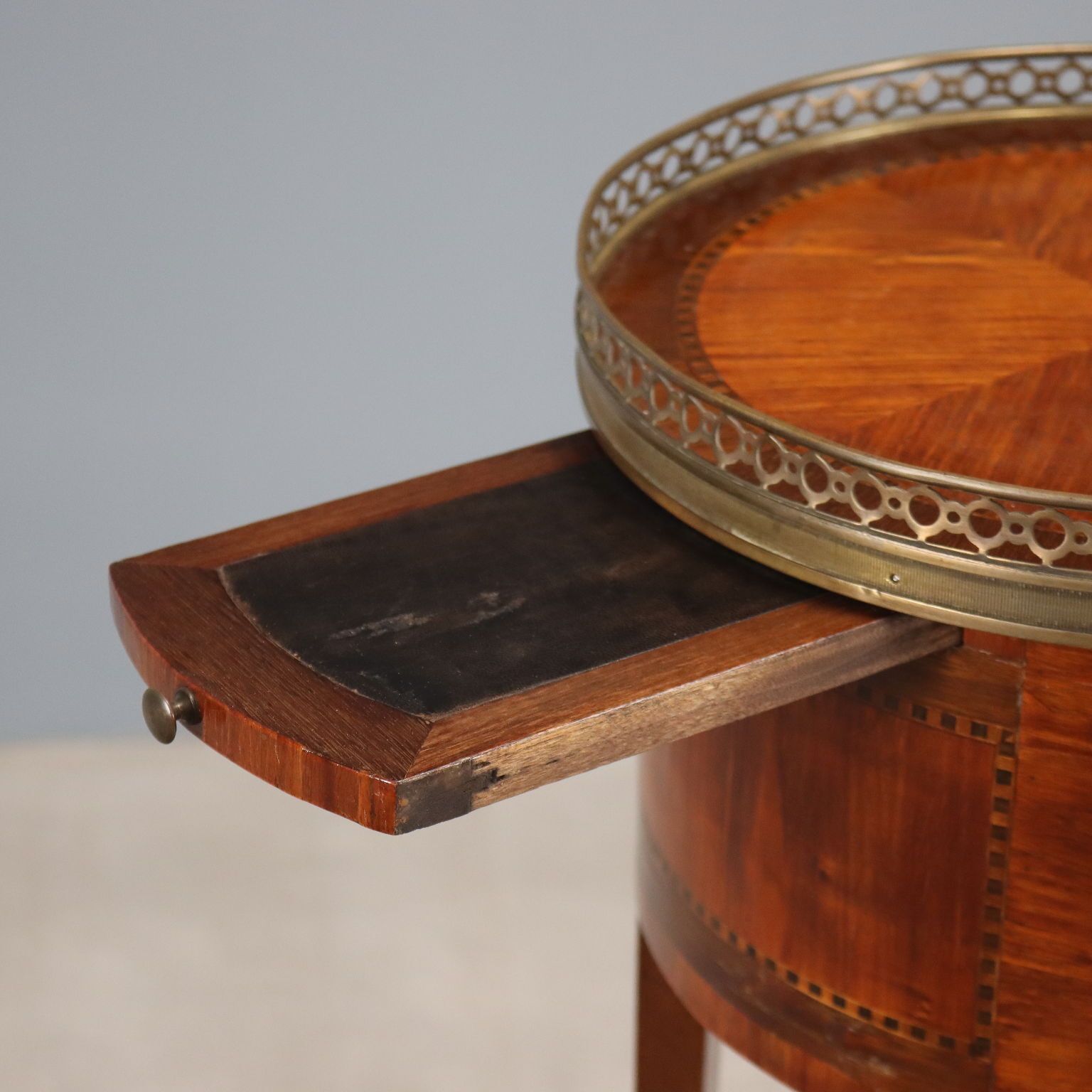 Antique Bedside Table Mahogany Veneer Italy XIX Century photo 480.0