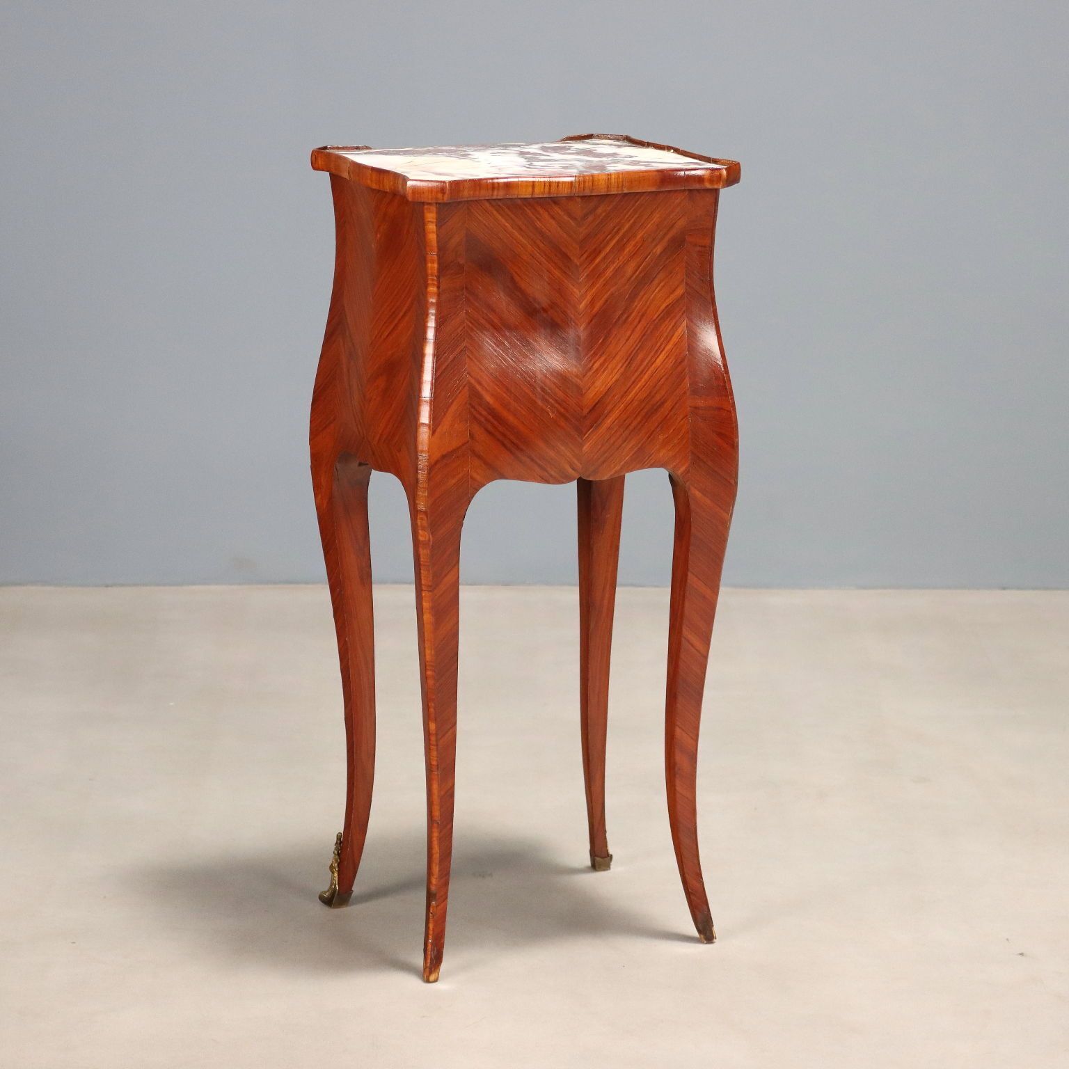 Meubels Antiek Nachtkastje Louis XV Eiken Bois de Rose Fineer 19e Eeuw photo