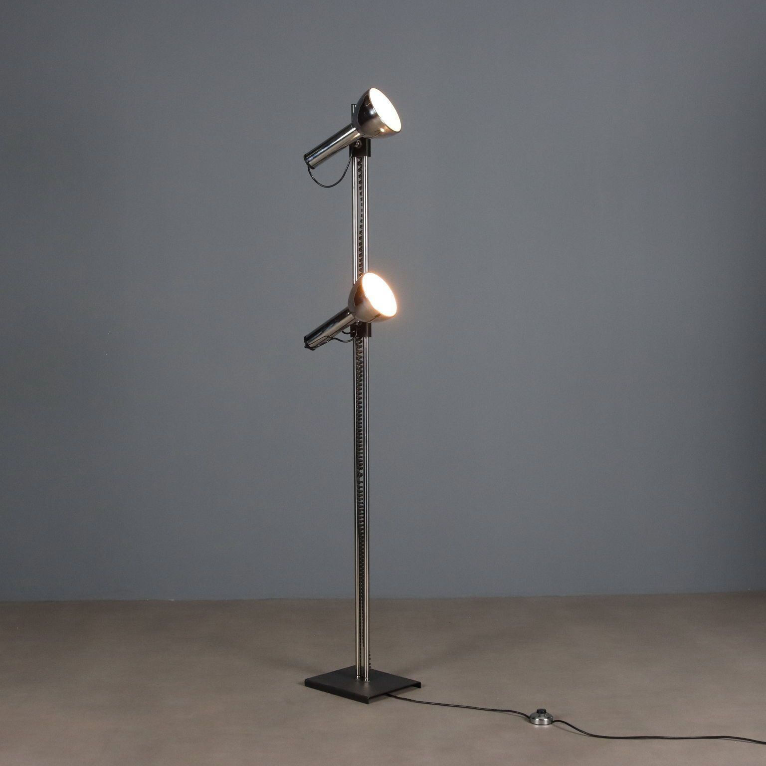 Vintage Floor Lamp Lacquered Metal Design Italy 1970s
