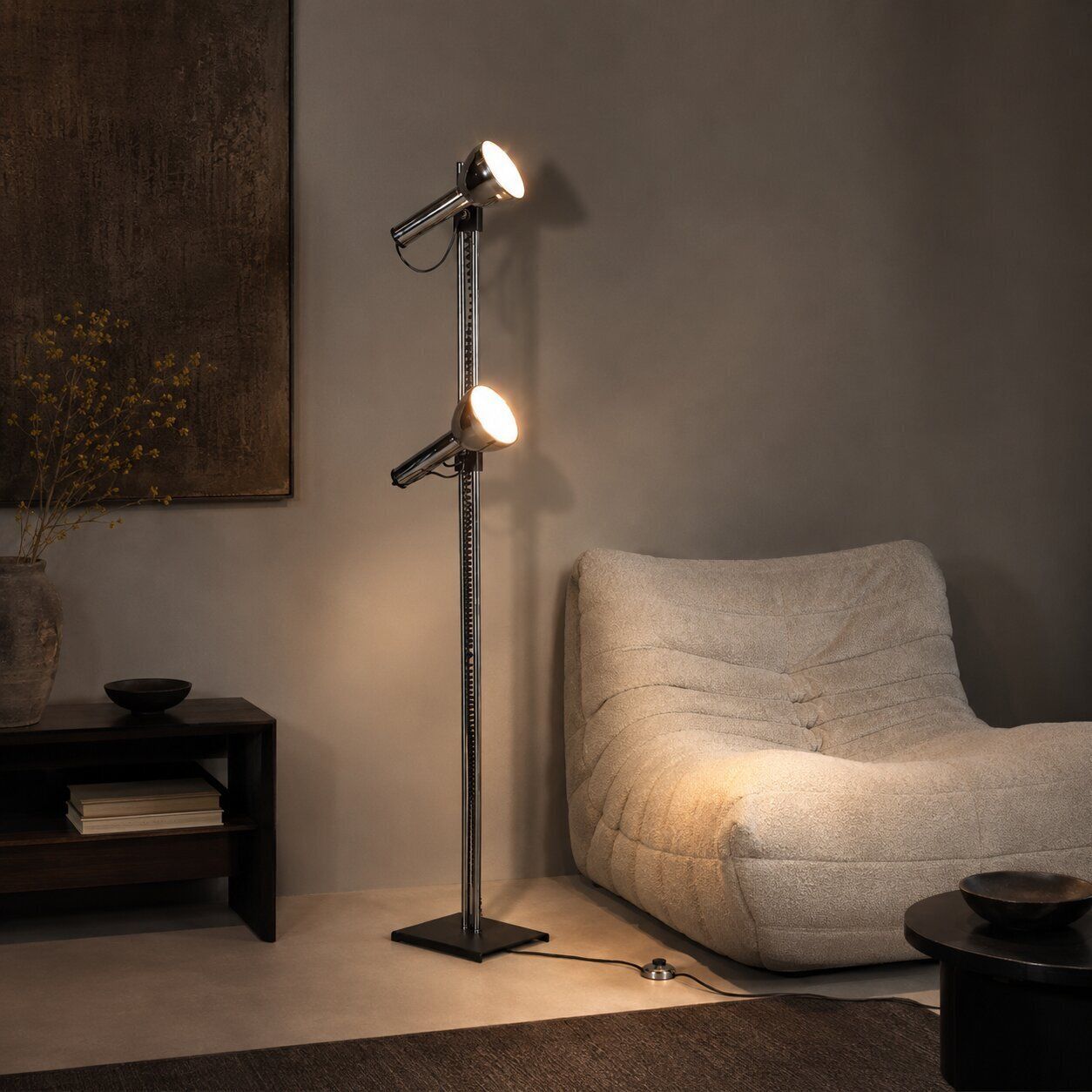 Vintage Floor Lamp Lacquered Metal Design Italy 1970s photo furniture