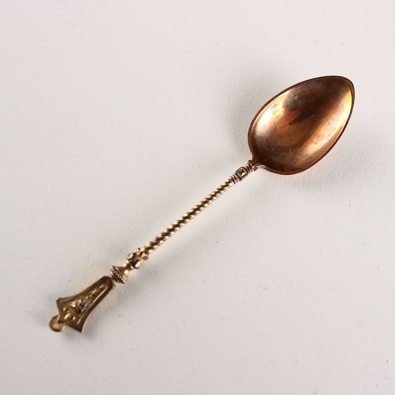 Antiek bestek set vergulde zilveren theelepels Duitsland 20e eeuw photo for sale