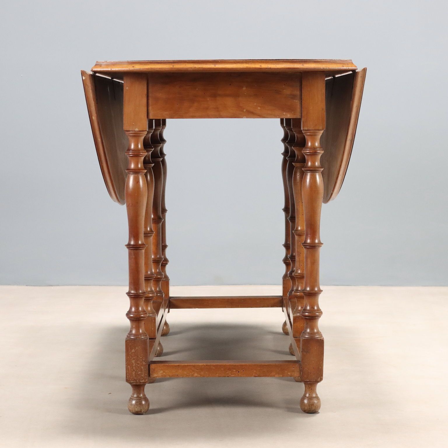 Antique Table Walnut Demi Lune Italy XIX Century photo buy