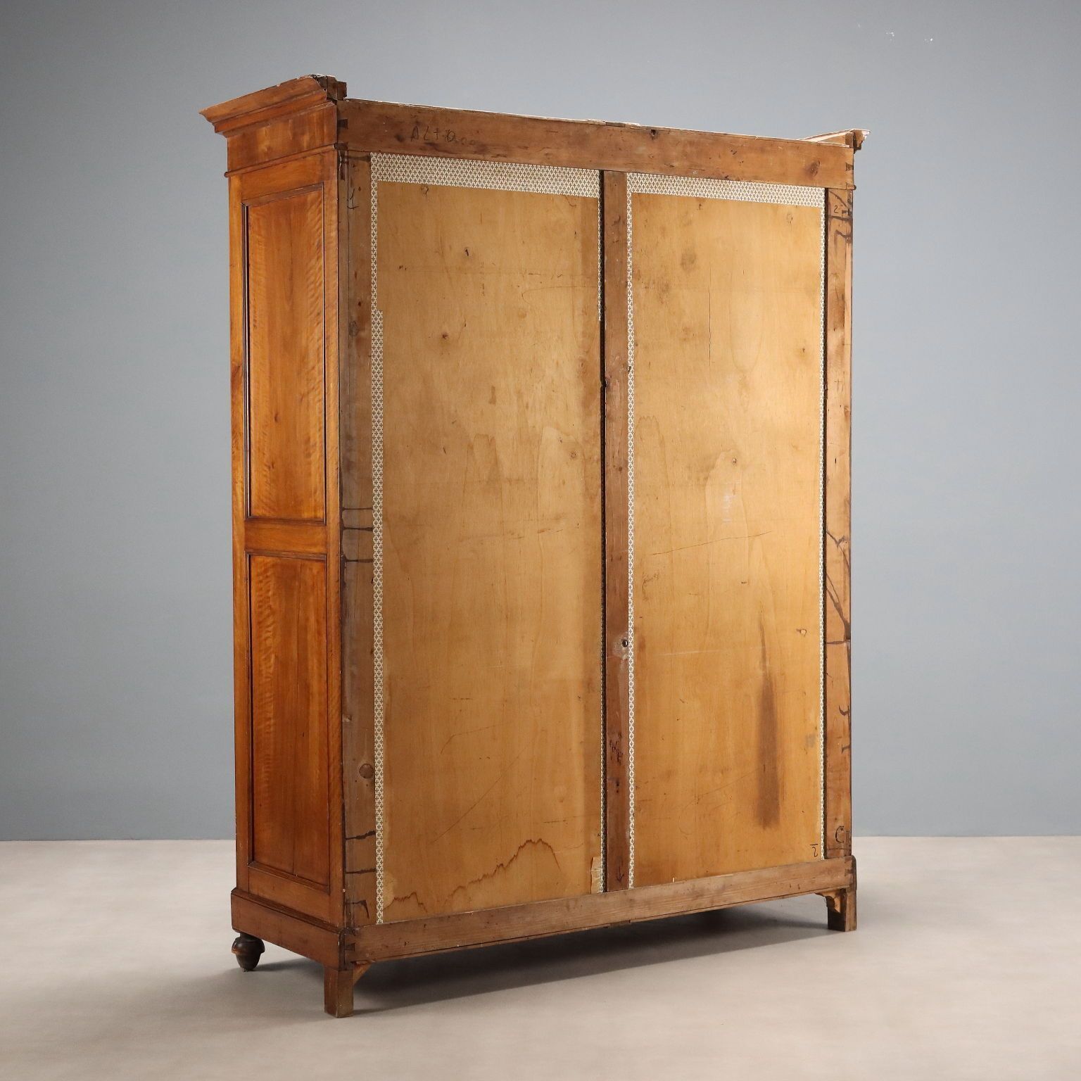 Furniture Antique Wardrobe Walnut 4 Compartments Italy XIX Century photo