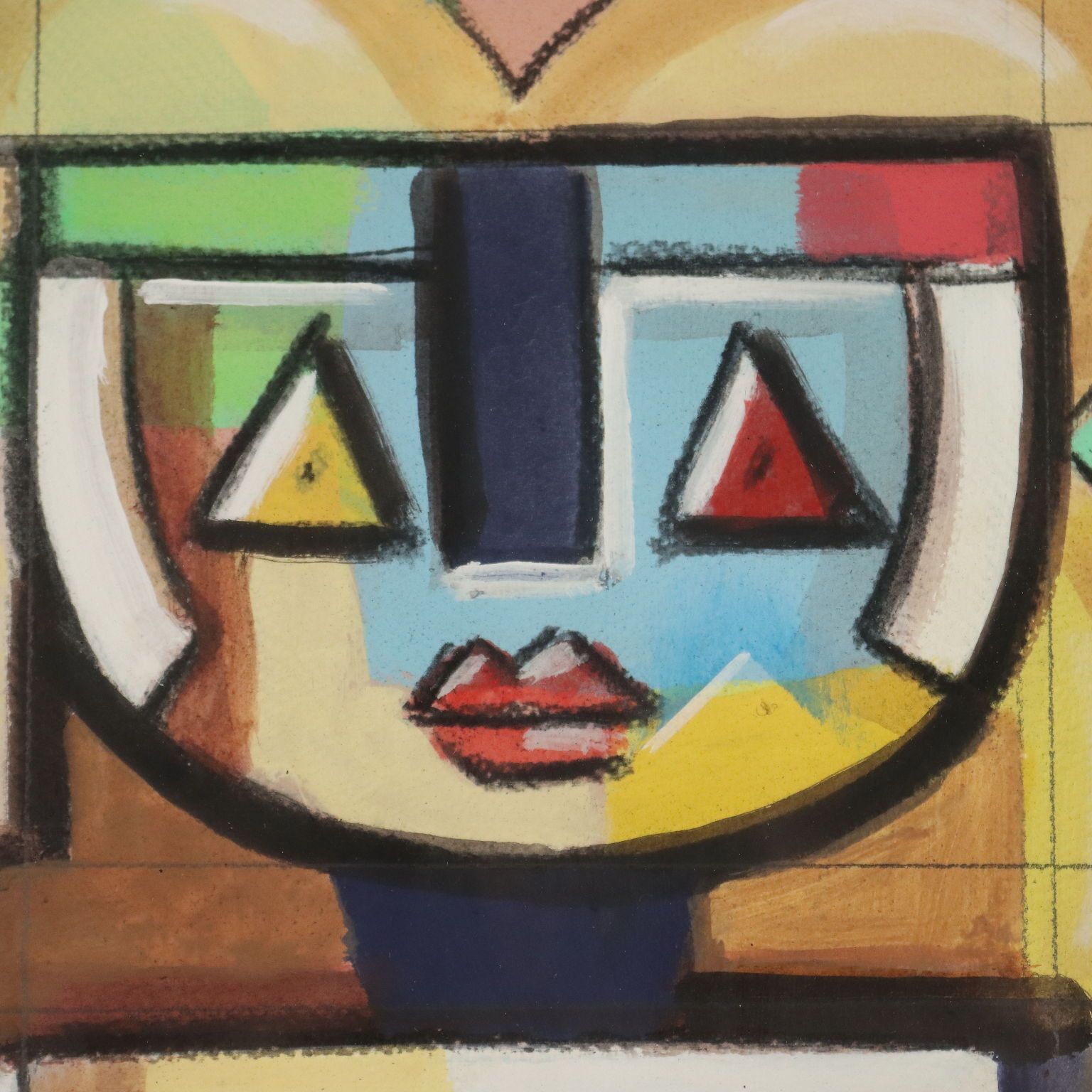 Contemporary Painting Signed Ibrahim Kodra Oil On Canvas photo 1740.0