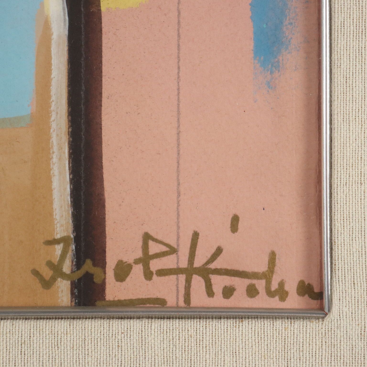 Contemporary Painting Signed Ibrahim Kodra Oil On Canvas photo buy