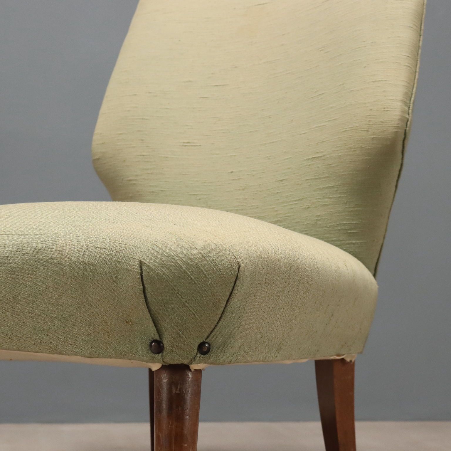 Vintage Armchairs Beech Fabric Design Italy 1960s photo 420.0