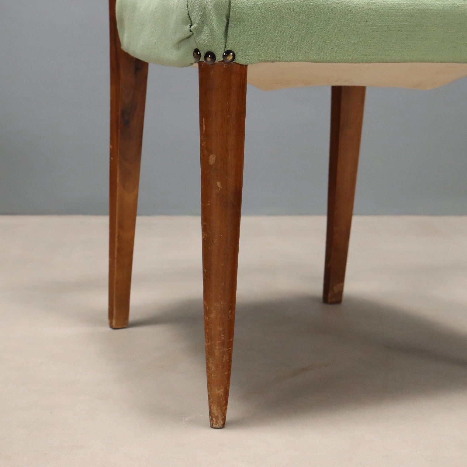 Vintage Chairs Painted Beech Fabric Design Italy 1940s 50s photo vinterior