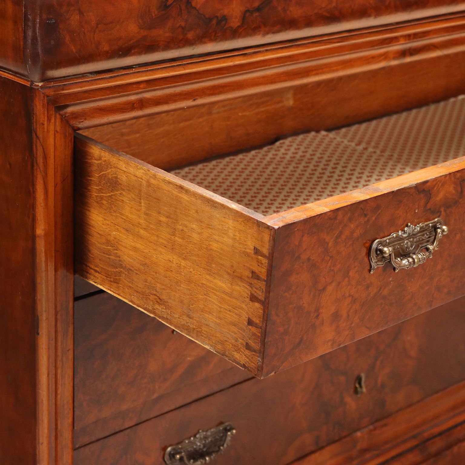 Antique Chest Of Drawers Charles X Walnut Oak 4 Drawers XIX Century photo vinterior