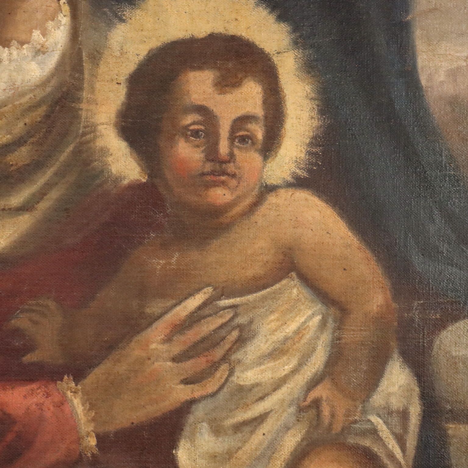 Tableau d'époque Vierge à l'Enfant, huile sur toile, XIXe siècle photo 350.0
