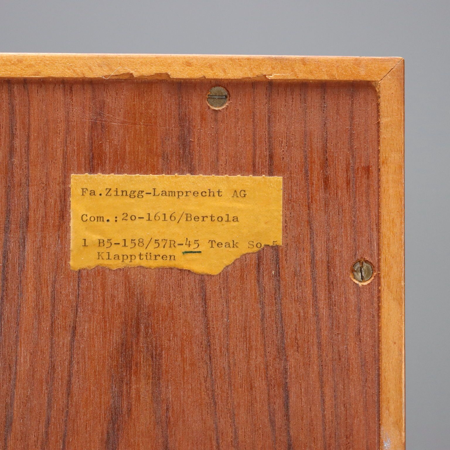 Furniture Vintage Bookcase Zingg Lamprecht Teak Veneer Design 1960s photo