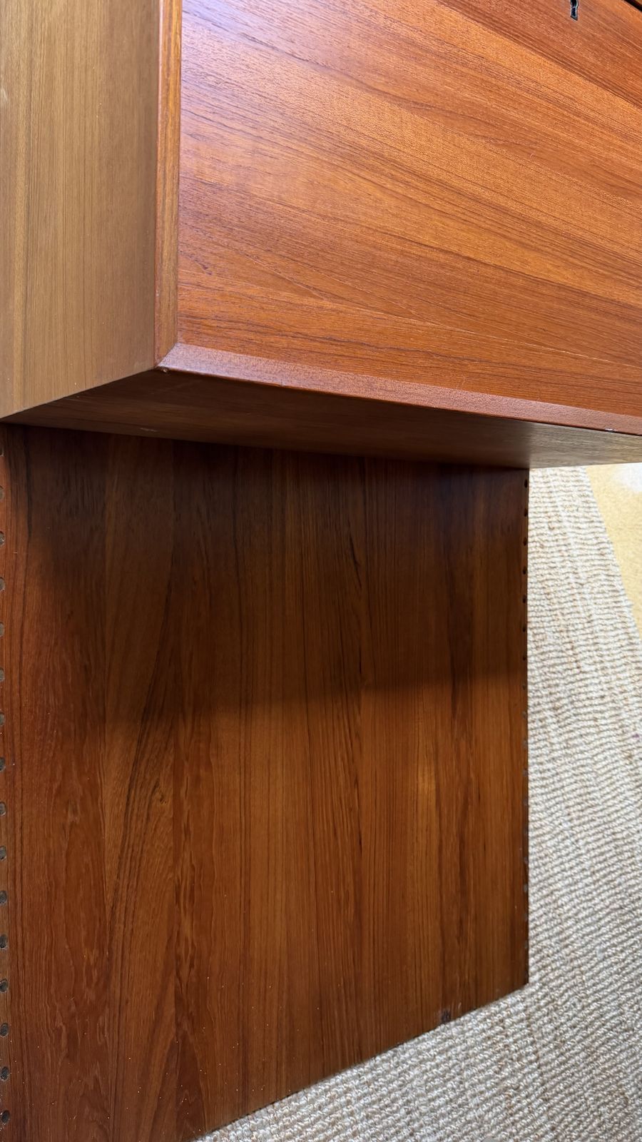 photo vinterior Cadovius Cado Teak 1 Bay Modular Wall Mounted Storage Mid Century