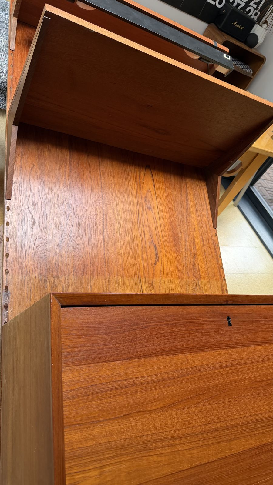 photo furniture Cadovius Cado Teak 1 Bay Modular Wall Mounted Storage Mid Century
