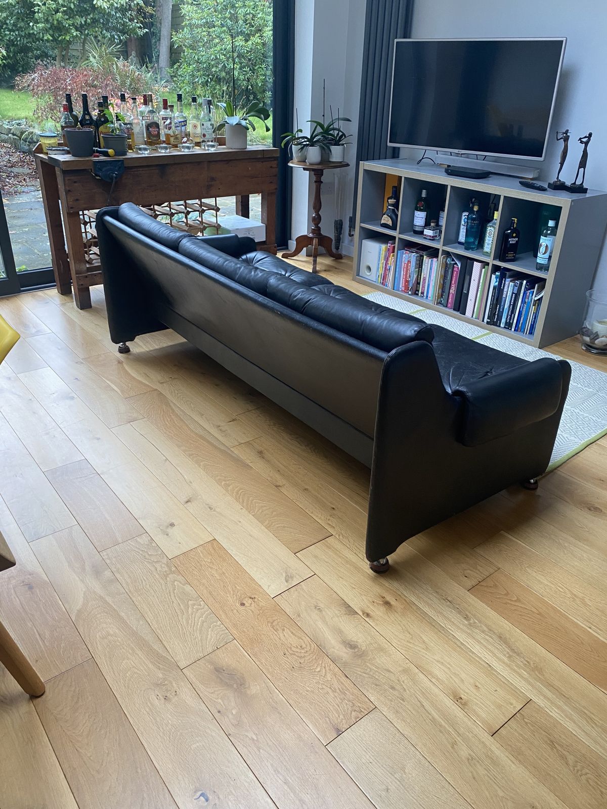 Vintage Leather Sofa, Possibly Tobia Scarpa photo for sale