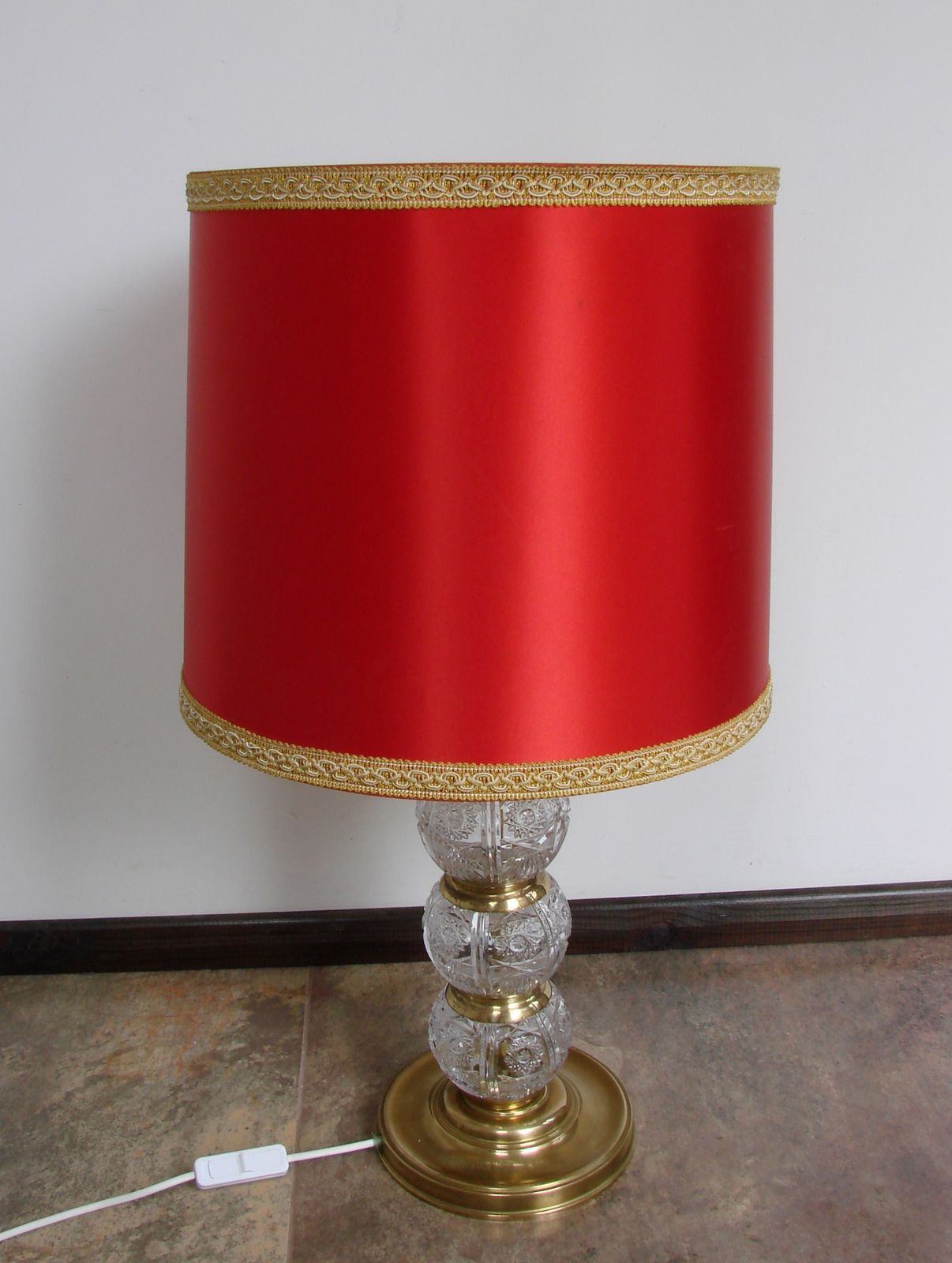 Verlichting Vintage Kristallen Lamp, Jaren 1970 photo