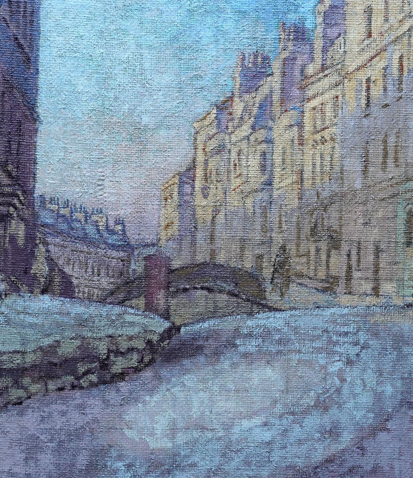 Therese Lessore Bath Townscape   British Post Impressionist Art Oil Painting Cityscape Street Circa 1940 photo for sale