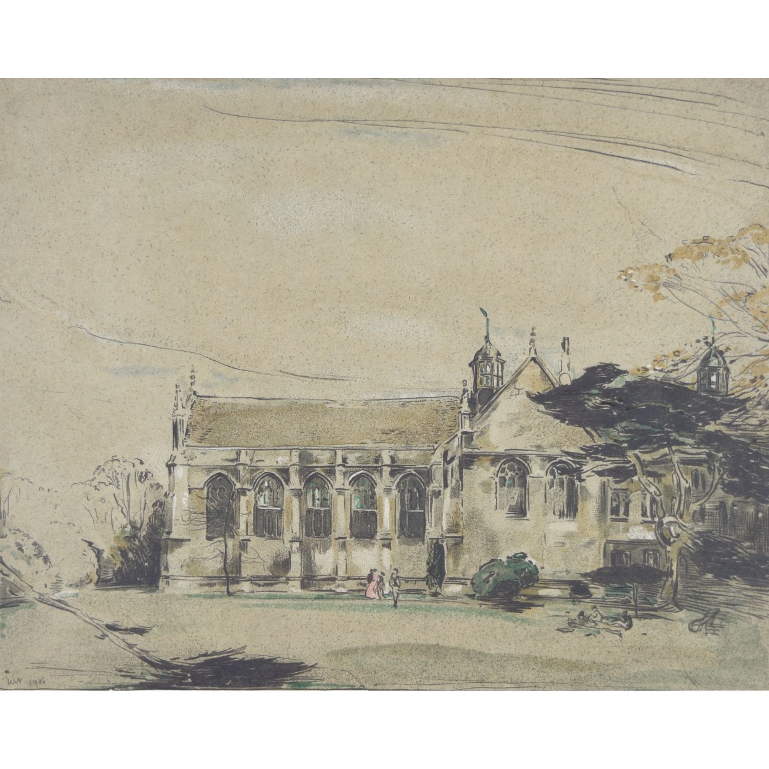 William Nicholson Garden Front With Chapel, Wadham College, Oxford