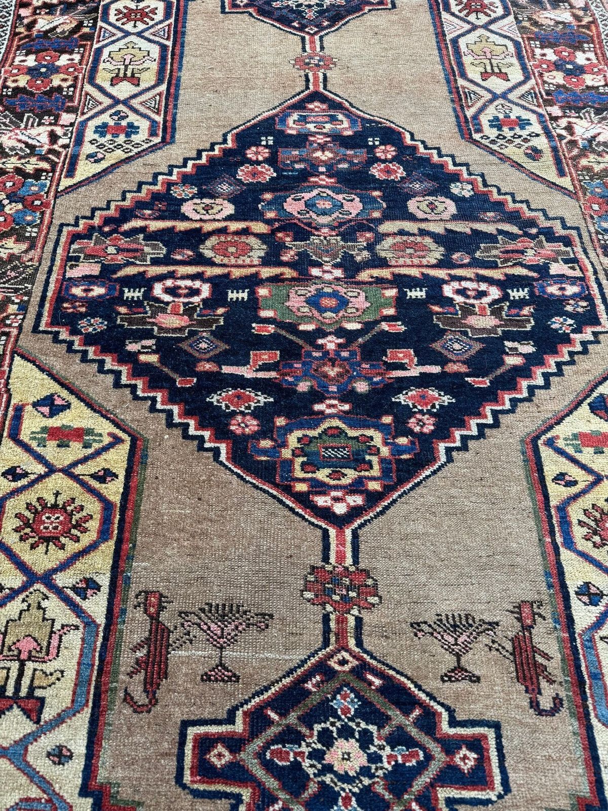 Antique Bidjar Rug 2.22m X 1.24m photo vintage