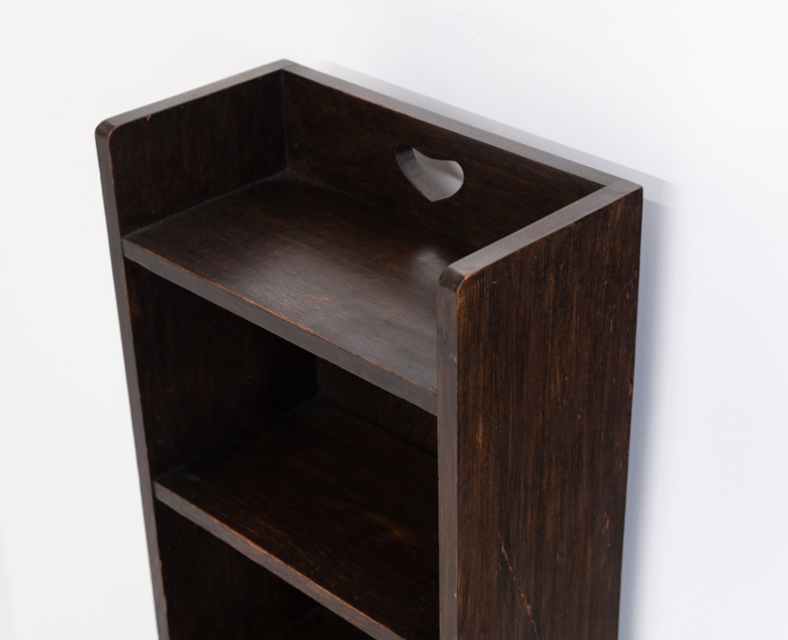 Liberty & Co 'Heart' Narrow Oak Open Bookcase Circa 1905 photo 1250.0