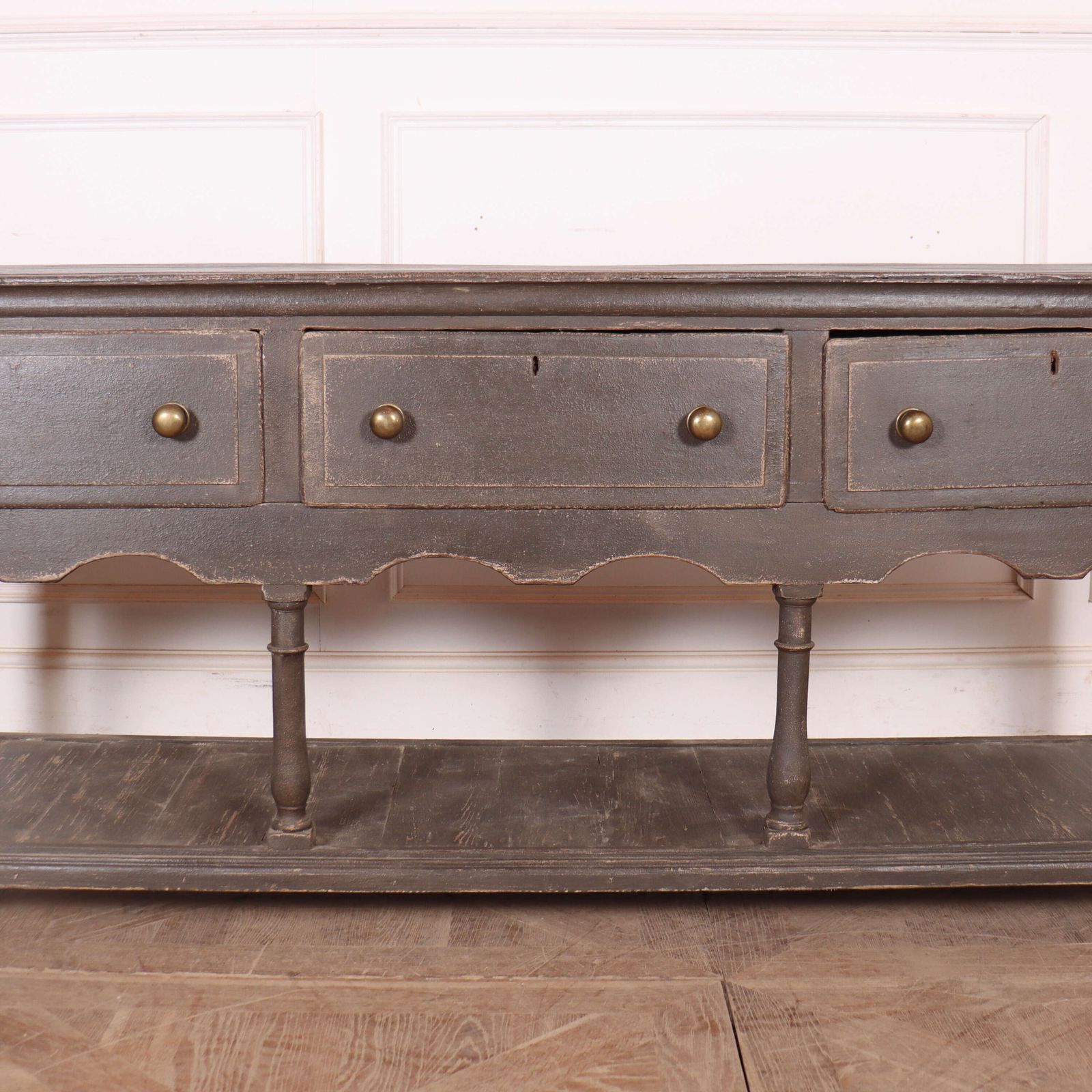 English Painted Potboard Dresser Base photo for sale