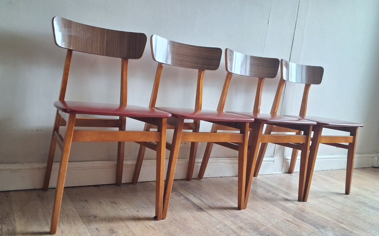 Original 1960's Mid Century Teak Kitchen / Dining Chairs photo furniture