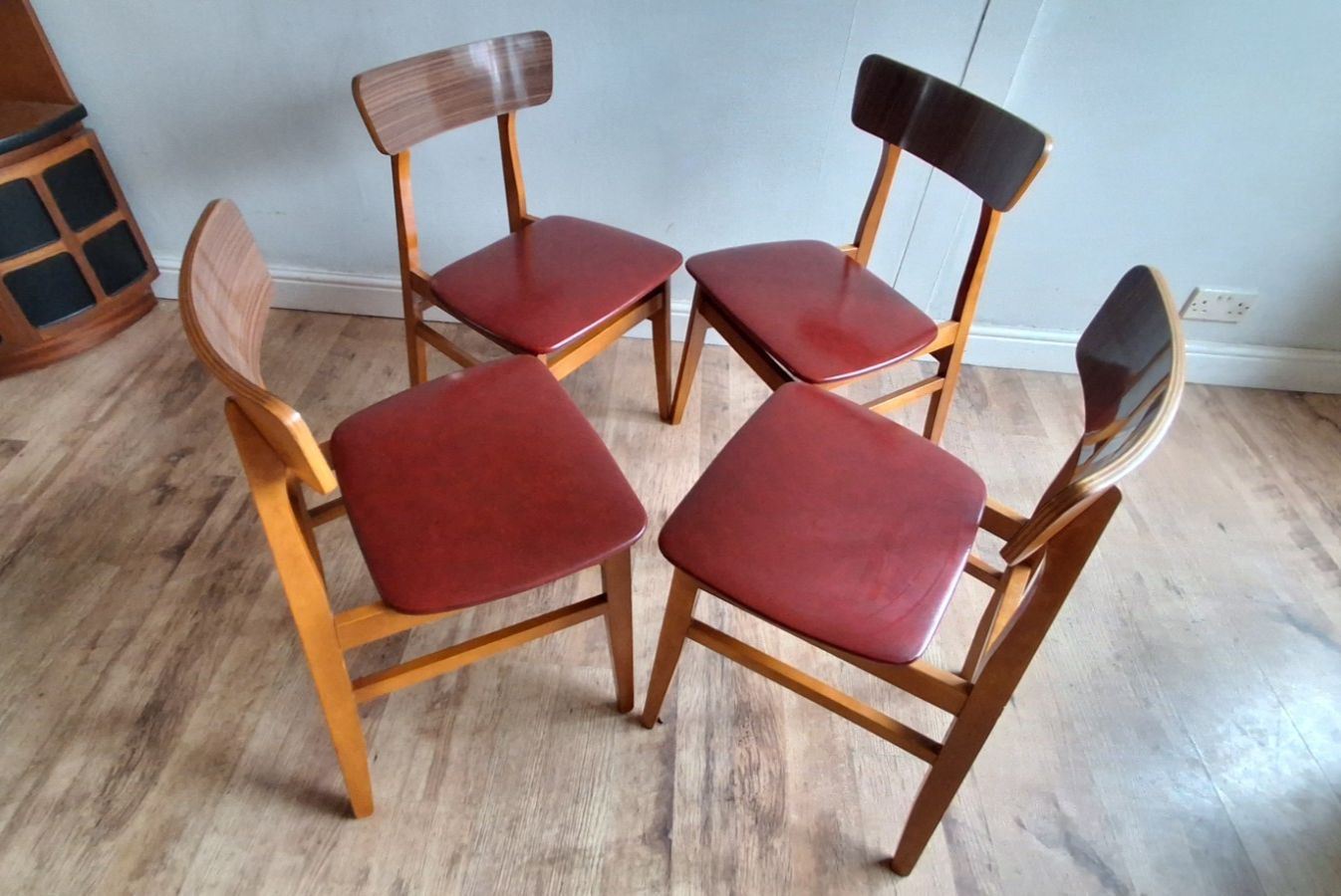 Original 1960's Mid Century Teak Kitchen / Dining Chairs photo for sale