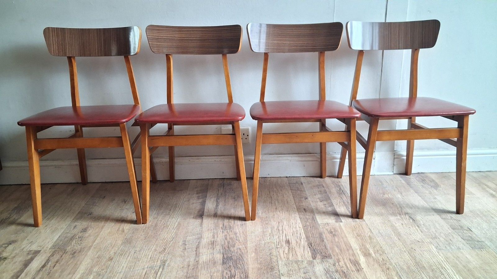 photo furniture Original 1960's Mid Century Teak Kitchen / Dining Chairs