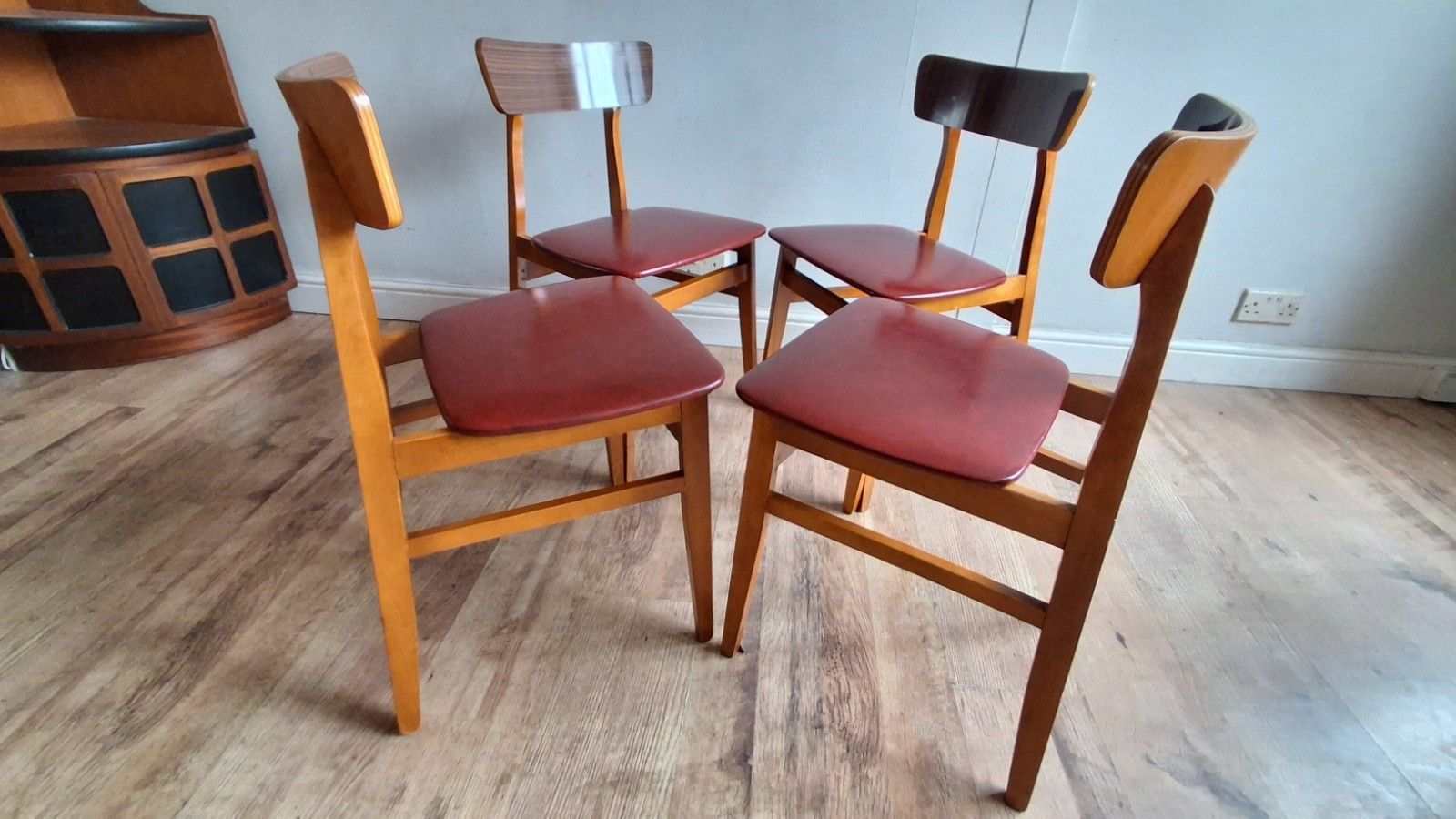 Furniture Original 1960's Mid Century Teak Kitchen / Dining Chairs photo